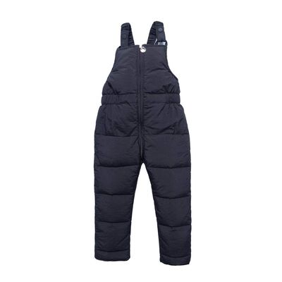 POLG Toddler Baby Boys Girls Winter Warm Snow Pants Overall Jumpsuit 1-6 Years Old Kids Down Trousers Skiing Pants (Black, 5-6 Years)