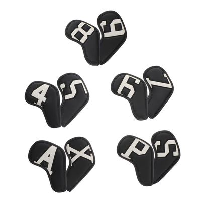 10pcs Golf Putter Covers Pu Leather Double-Sided Head Covers for Clubs Gradient Design Protects Against Weather Damage and Ensures Safe Storage