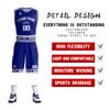 Custom Men Basketball Jerseys Reversible Performance Athletic Sportswear Shirt Design Team Uniform, Deep Blue/White, One Size view 2