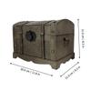 Angoily Wooden Chest Box Keepsake Retro Jewelry Box Home Decoration view 2