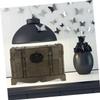 Angoily Wooden Chest Box Keepsake Retro Jewelry Box Home Decoration view 4