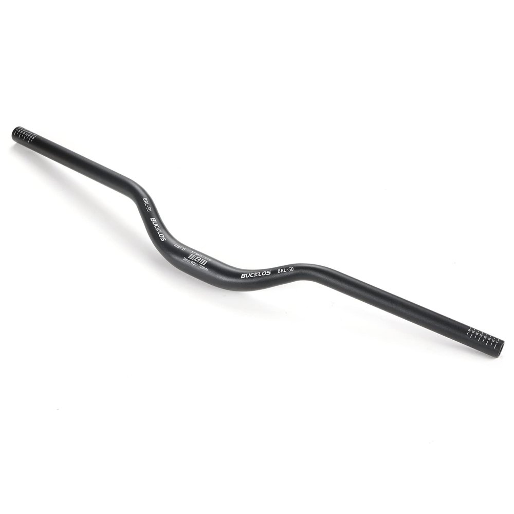 BUCKLOS Mountain Bike MTB Handlebars 25.4/31.8mm - 20/30/50/90/100/120/160mm Rise Aluminum Alloy Handlebar - 720/780mm Extra Long Bicycle Riser HandleBars for E-Bike Folding Bike Downhill Racing.