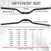 BUCKLOS Mountain Bike MTB Handlebars 25.4/31.8mm - 20/30/50/90/100/120/160mm Rise Aluminum Alloy Handlebar - 720/780mm Extra Long Bicycle Riser HandleBars for E-Bike Folding Bike Downhill Racing. view 3