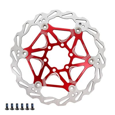 LvTu Bike Disc Brake Rotor 160mm with 6 Bolts LvTu-Rotor About 99g for Road Bike Mountain Bikes DH BMX (Color : Red)