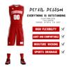 Custom Men Basketball Jerseys Reversible Performance Athletic Sportswear Shirt Design Team Uniform, Pink/White, One Size view 2