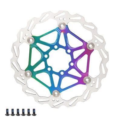 LvTu Bike Disc Brake Rotor 160mm with 6 Bolts LvTu-Rotor About 99g for Road Bike Mountain Bikes DH BMX (Color : Colorful)