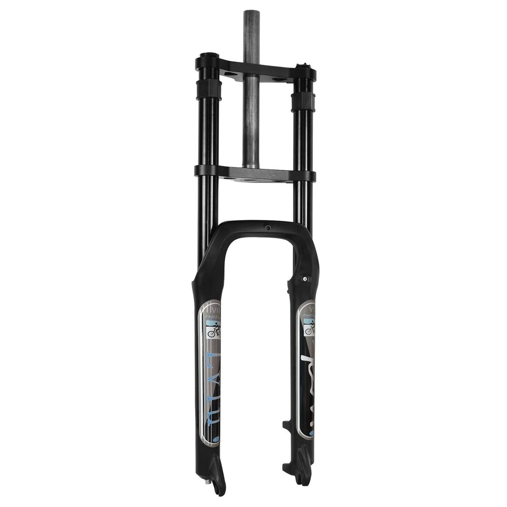 LvTu Bike Fat Fork 26 4.0 Inch Disc Brake 1-1/8" Steerer Downhill Suspension Front Fork 160mm Travel for E-Bike MTB/QR/AM Fat Tire