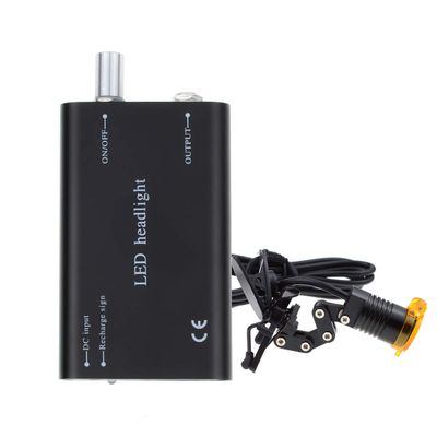 3W LED Headlamp with Optical Filter Metal Clip Type for Binocular Loupes Magnifier Operation Glasses Loupes (Black)