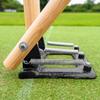 FORTRESS Spring Back Cricket Stumps - 28in ICC Regulation Stumps for Cricket | Club & Pro Styles | Spring Back Wickets & Bails | Freestanding Cricket Set for Seniors (Pro (English Ash)) view 3