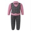 ranrann Baby Boy Clothes Outfit Suit Long Sleeve Dress Shirt Gentleman Tuxedo Vest Formal Wedding Birthday Party Suit Red 3-4 Years view 1