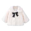 iiniim Toddler Baby Girls Faux Fur Coat Cloak Jacket Dress Cover Cape Poncho for Wedding Birthday Winter Warm Outerwear White C 9-12 Months view 1