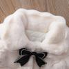 iiniim Toddler Baby Girls Faux Fur Coat Cloak Jacket Dress Cover Cape Poncho for Wedding Birthday Winter Warm Outerwear White C 9-12 Months view 4