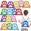 Eccliy 24 Pcs Paw Print Drawstring Backpack Reusable Paw Bags Cute Puppy String Gift Bags Party Favor Gift Candy Goodies Treat Backpack for Party Travel Favors Kids view 1