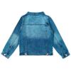 KIDSCOOL SPACE Little Kid Simple Jean Jacket, Stone Washed Soft Denim Coat Outfit,Deep Blue,7-8 Years view 2