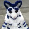FurryMascot Kemono Eyes WHITE BLUE Fursuit Fullsuit Teen Costumes Full Furry Husky Wolf Dog Fox Cat Suit Furries Anime Costume (XXL) view 2