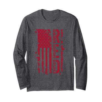 RED, Remember Everyone Deployed, Red Distressed Flag Long Sleeve T-Shirt