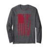 RED, Remember Everyone Deployed, Red Distressed Flag Long Sleeve T-Shirt view 1