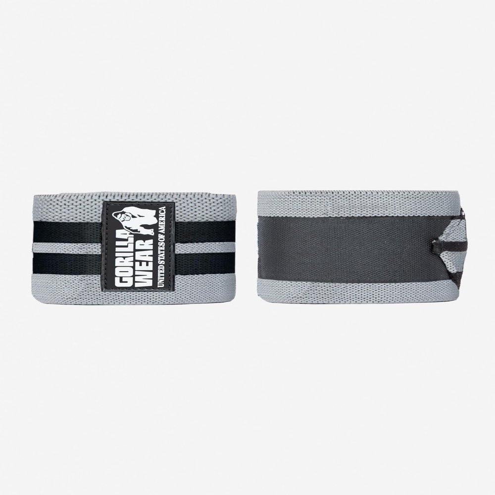 GORILLA WEAR Knee Wraps - Gray/Black 250CM/98INCH