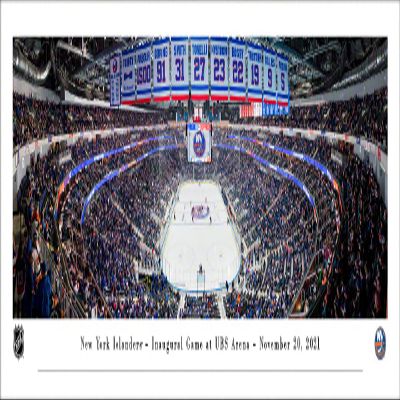 New York Islanders, End Ice - Inaugural Game at UBS Arena - Unframed 40 x 13.5 Poster by Blakeway Panoramas