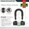 Burg-Wachter Unisex's 1.5M Sold Secure Lock Kit Bike, Black view 2