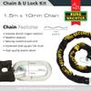 Burg-Wachter Unisex's 1.5M Sold Secure Lock Kit Bike, Black view 3