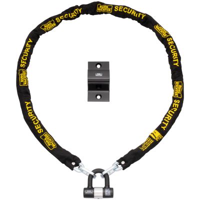 Burg-Wachter 2M Sold Secure Gold Bike Chain, Lock and Ground Anchor Kit,Black