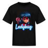 Spreadshirt Miraculous Merchandise Ladybug Friends with Tikki Kid's T-Shirt, M, Black view 1