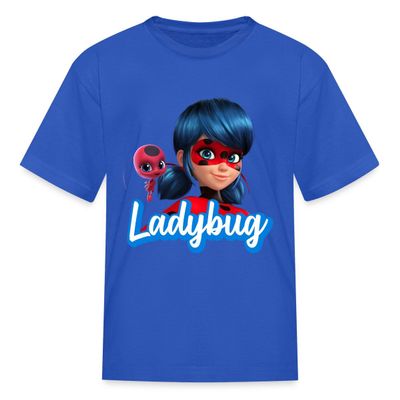 Spreadshirt Miraculous Merchandise Ladybug Friends with Tikki Kid's T-Shirt, S, Royal Blue