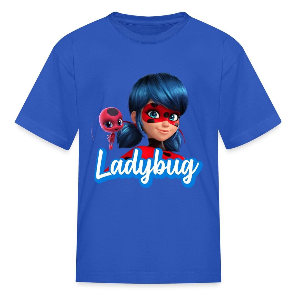 Spreadshirt Miraculous Merchandise Ladybug Friends with Tikki Kid's T-Shirt, S, Royal Blue