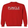 0432. The Fun Best Uncle Funny Definition Funcle Men's Crewneck Sweatshirt (Red, Medium) view 1