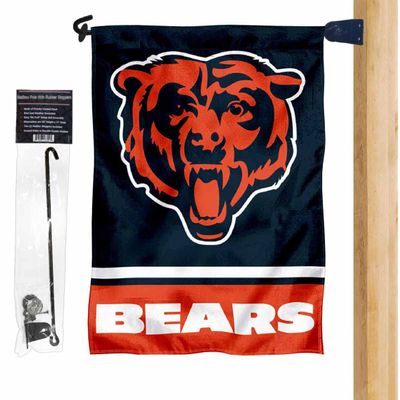Bears Bear Head Logo Garden Flag and Mailbox Post Pole Holder Mount