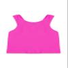 Kurve Premium Girls Seamless Supersoft Sleeveless Crop Tank Top - Stretchy Bra, UV UPF 50+ (Made in USA), Neon Fuschia, 4 Years-8 Years view 1