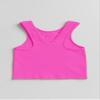 Kurve Premium Girls Seamless Supersoft Sleeveless Crop Tank Top - Stretchy Bra, UV UPF 50+ (Made in USA), Neon Fuschia, 4 Years-8 Years view 4