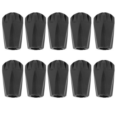 Walking Stick Foot Cover, Walking Pole Rubber Tips 10Pcs Resistant to Wear Alpenstock Head Cover for Trekking/Hiking/Walking