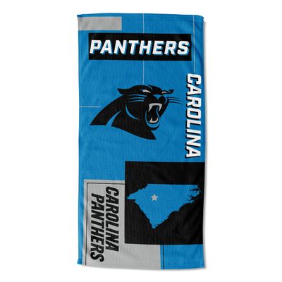 Northwest NFL State Line Beach Towel, 30x60, Carolina Panthers