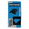 Northwest NFL State Line Beach Towel, 30x60, Carolina Panthers view 1