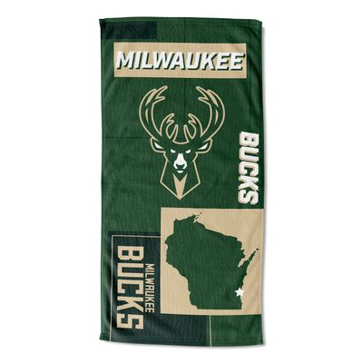 Northwest NBA State Line Beach Towel, 30x60, Milwaukee Bucks
