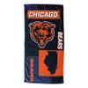 Northwest NFL State Line Beach Towel, 30x60, Chicago Bears view 1