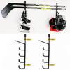 5 Tier Wall Storage Hanger for Hockey Equipment - Display Holder for Skates, Helmet, Gloves, Sticks & Pads - Home or Office Wall Mount view 1
