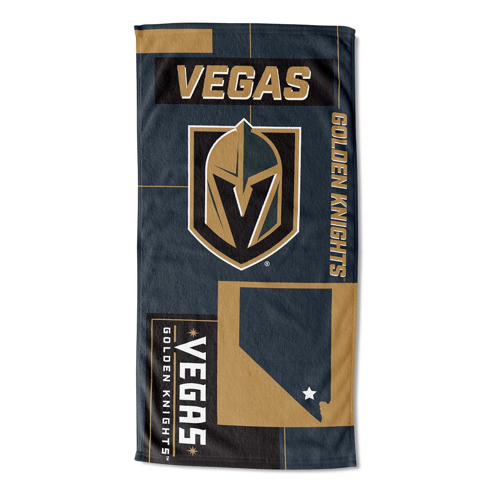 NORTHWEST NHL State Line Beach Towel, 30x60, Las Vegas Golden Knights
