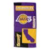 Northwest NBA State Line Beach Towel, 30x60, Los Angeles Lakers view 1
