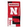 NORTHWEST NCAA State Line Beach Towel, 30x60, Nebraska Cornhuskers view 1