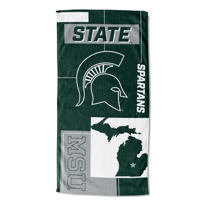 Northwest NCAA State Line Beach Towel, 30x60, Michigan State Spartans