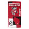 Northwest NCAA State Line Beach Towel, 30x60, Wisconsin Badgers view 1
