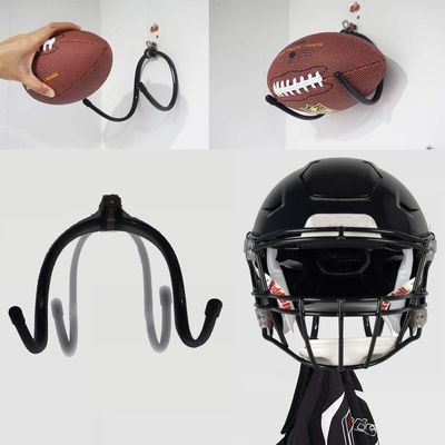 AUXPhome Football Wall Mount - Adjustable W Claw Shape Storage Organizer - Great for Helmet, Coats, Hats & Sports Equipment Holder - Home Decor
