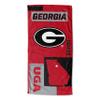Northwest NCAA State Line Beach Towel, 30x60, Georgia Bulldogs view 1