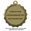 Express Medals Custom Baseball Gold Medal Trophy Award with Neck Ribbon & Attached Engraved Plate on Back LAZD214-EG10 10PK view 3