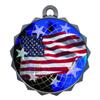 Express Medals Custom American Flag Silver Medal Trophy Award with Neck Ribbon & Attached Engraved Plate on Back LAZD214-FCL570 50PK view 2