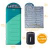 KANYAK Warm & Cool Weather Single Sleeping Bag for Adults Kids, Ideal for Hiking, Camping & Outdoor Adventures, Great Gift for Camping Lover view 2