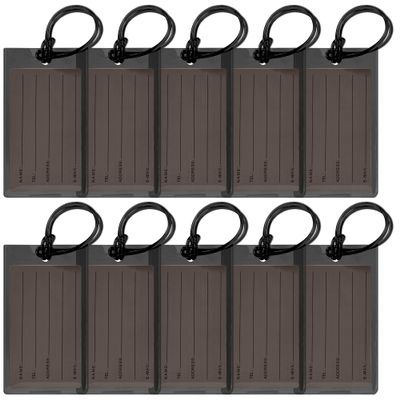 10 Pack Luggage Tags for Suitcases, Airplane Travel Essentials for Flying, International Travel Must Haves, and Luggage Accessories by Sodsay